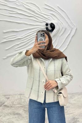 کت پشمی طرح دار R