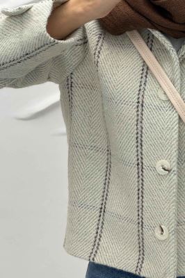 کت پشمی طرح دار R