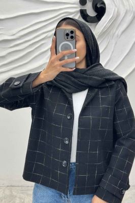 کت پشمی طرح دار R