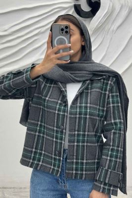 کت پشمی طرح دار R