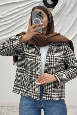 کت پشمی طرح دار R