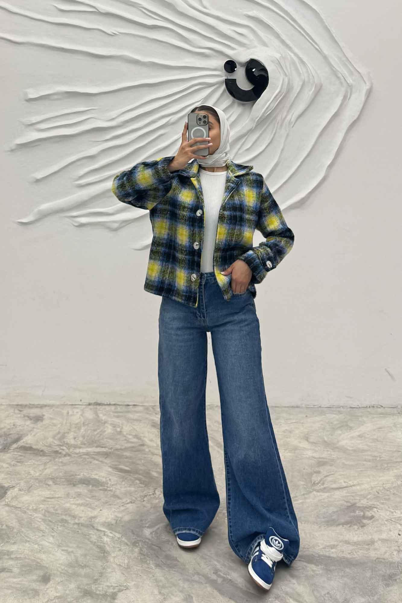 کت پشمی طرح دار R