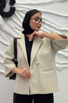 کت آستین سه رب فوتر جناقی دو دکمه