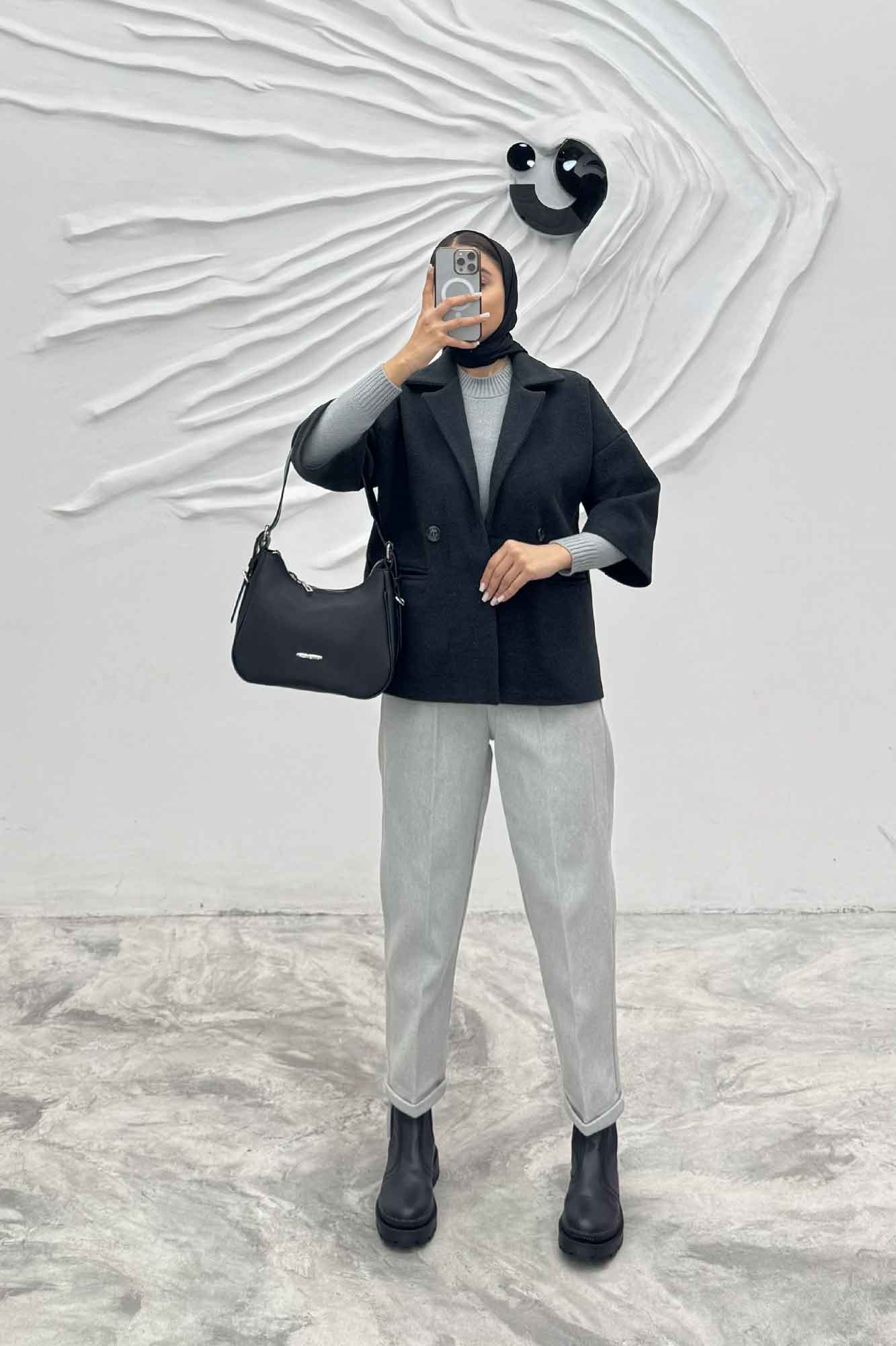 کت آستین سه رب فوتر جناقی دو دکمه