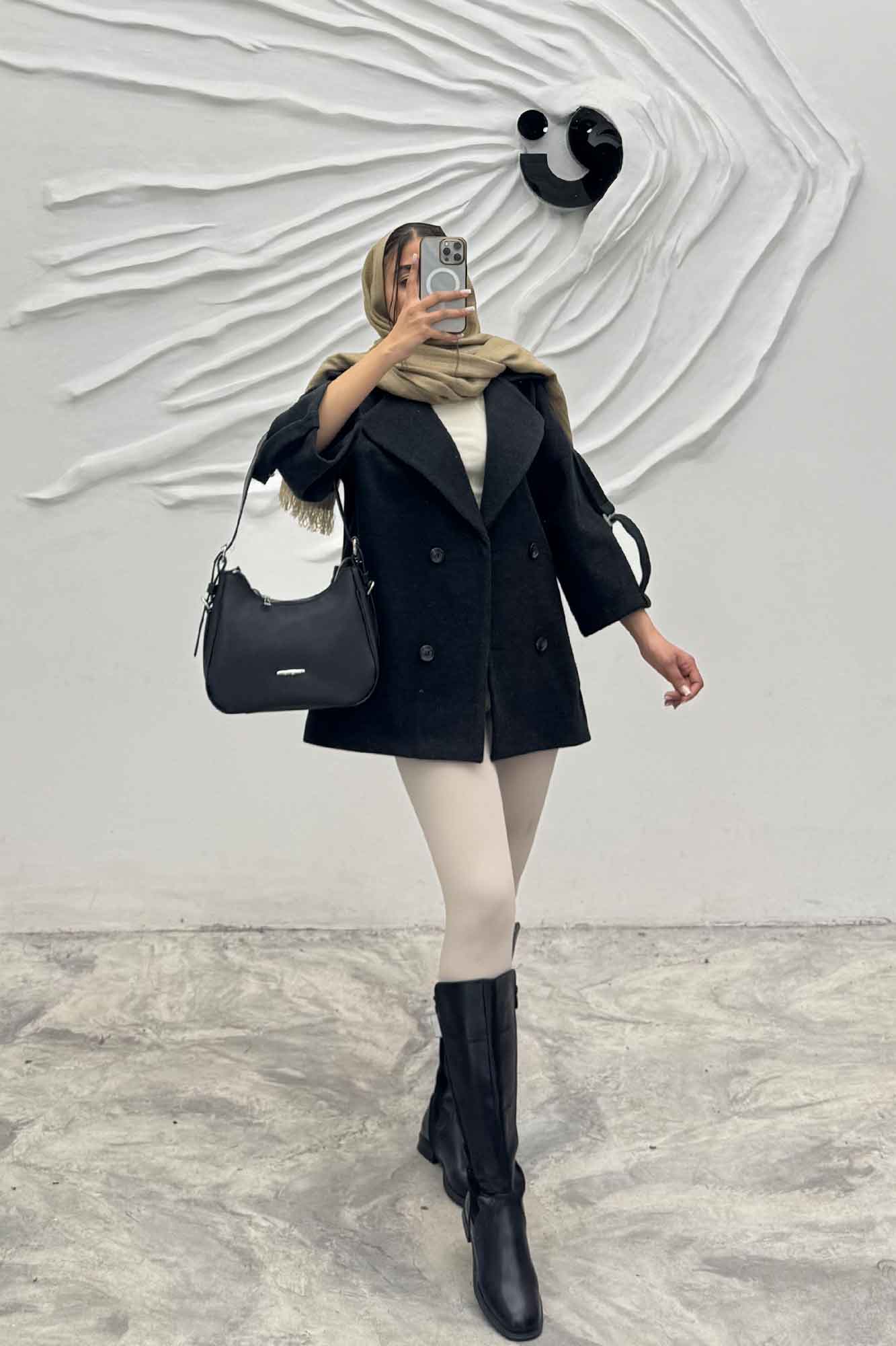 کت آستین سگک دار فوتر جناقی