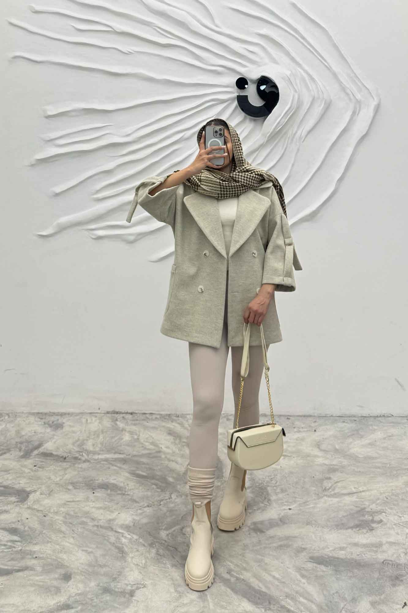 کت آستین سگک دار فوتر جناقی