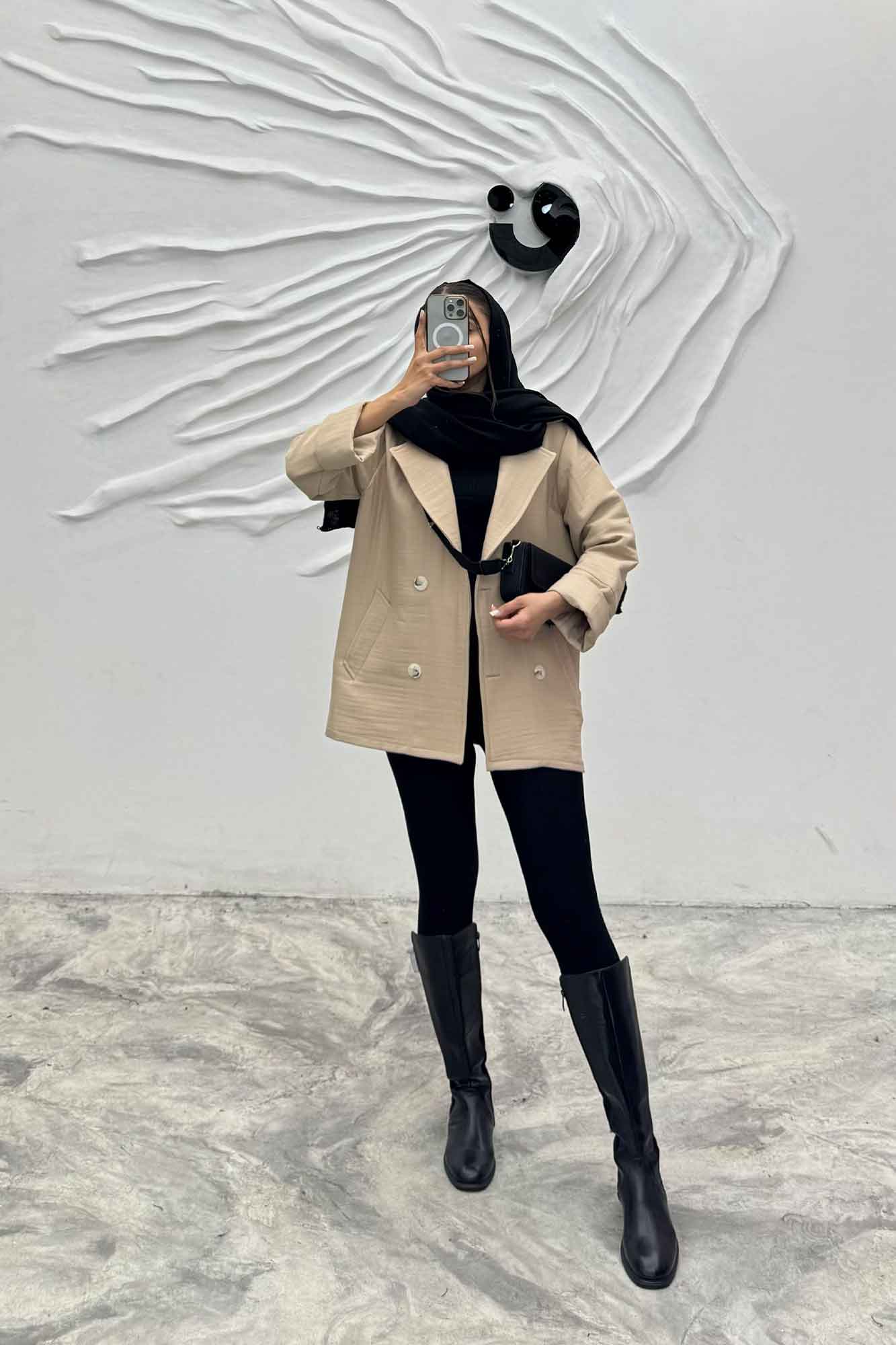 مانتو پاییزه فیتیله چهار دکمه نگین