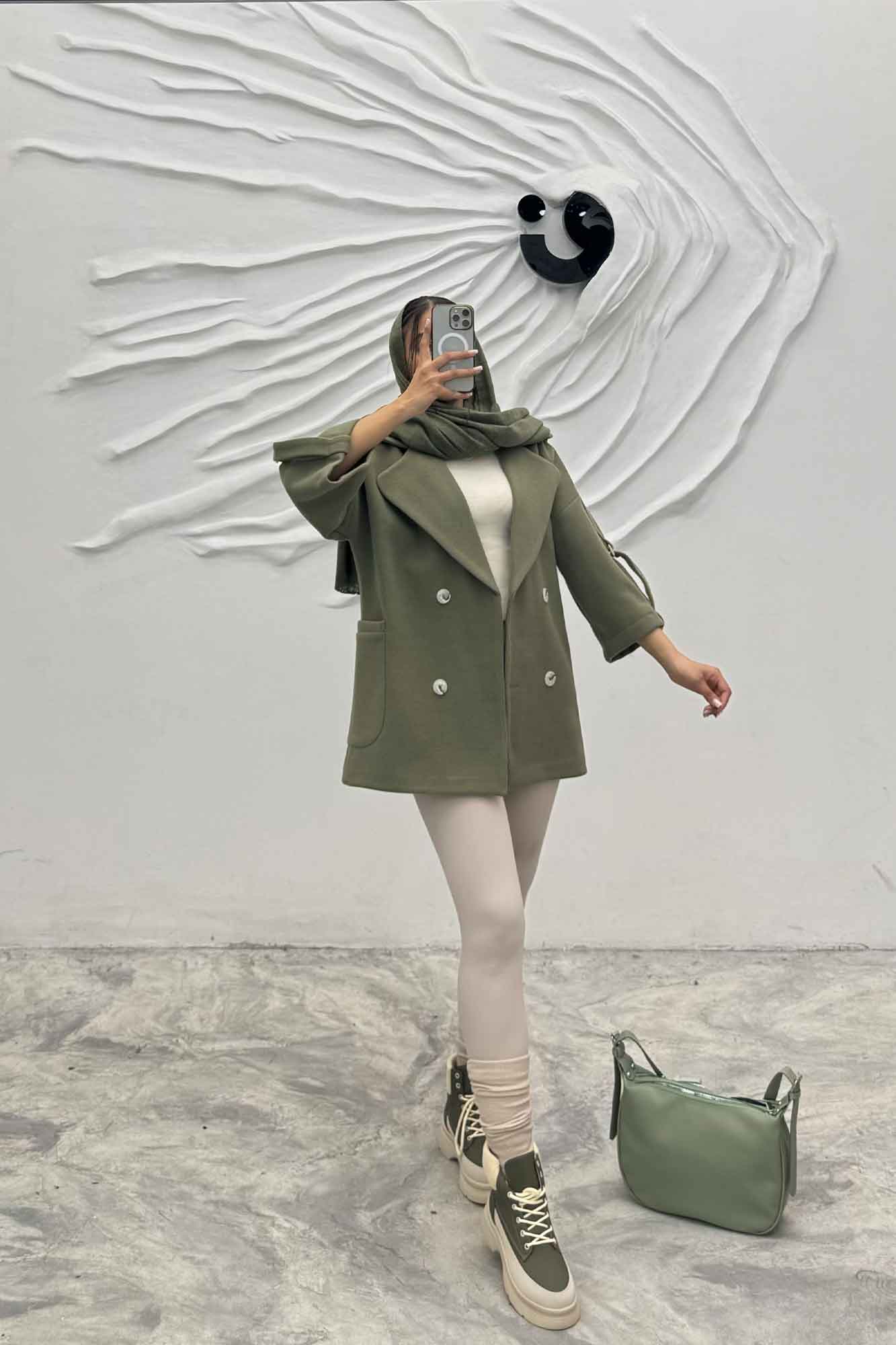 کت آستین سگک دار فوتر جناقی