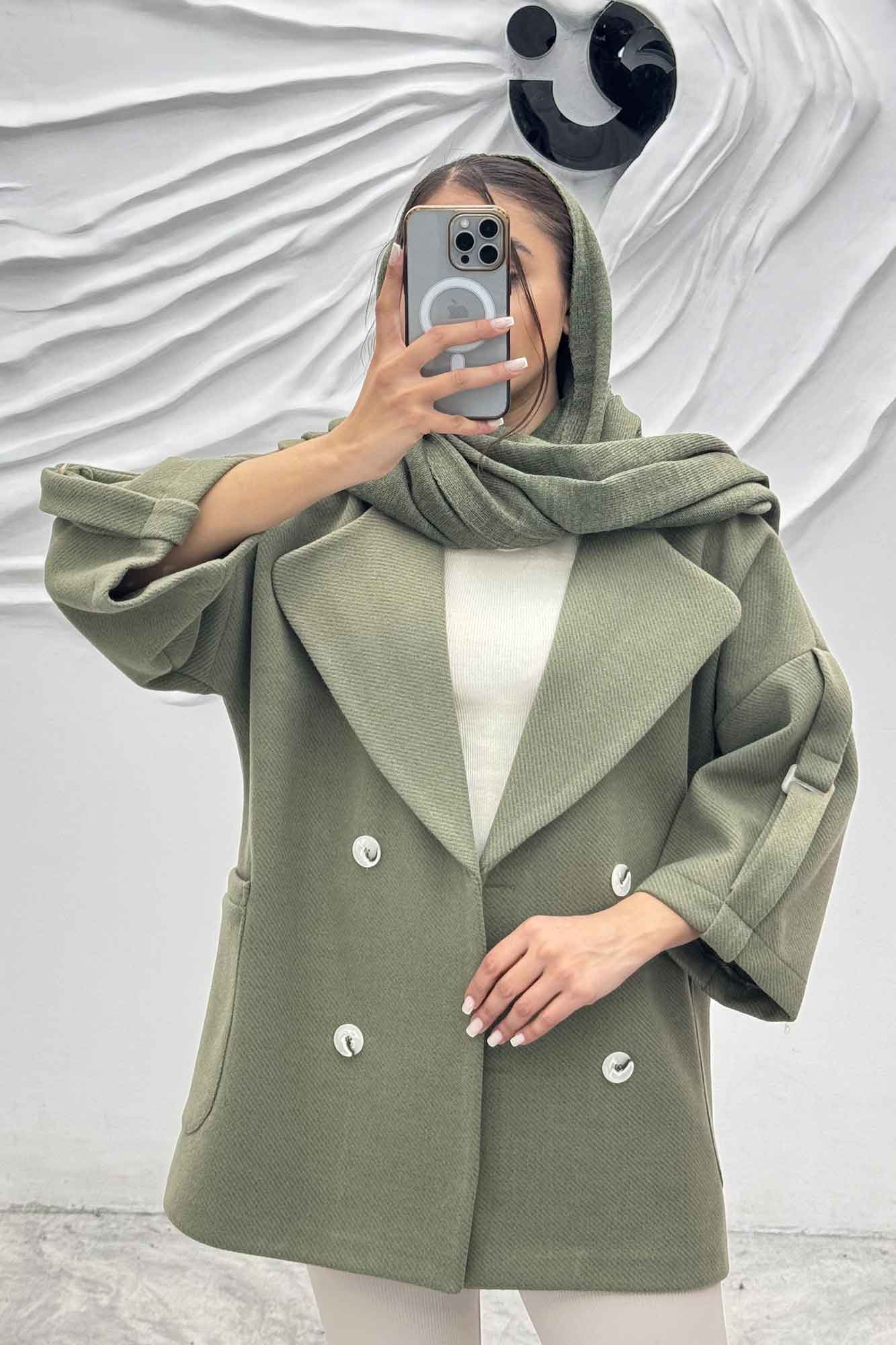 کت آستین سگک دار فوتر جناقی