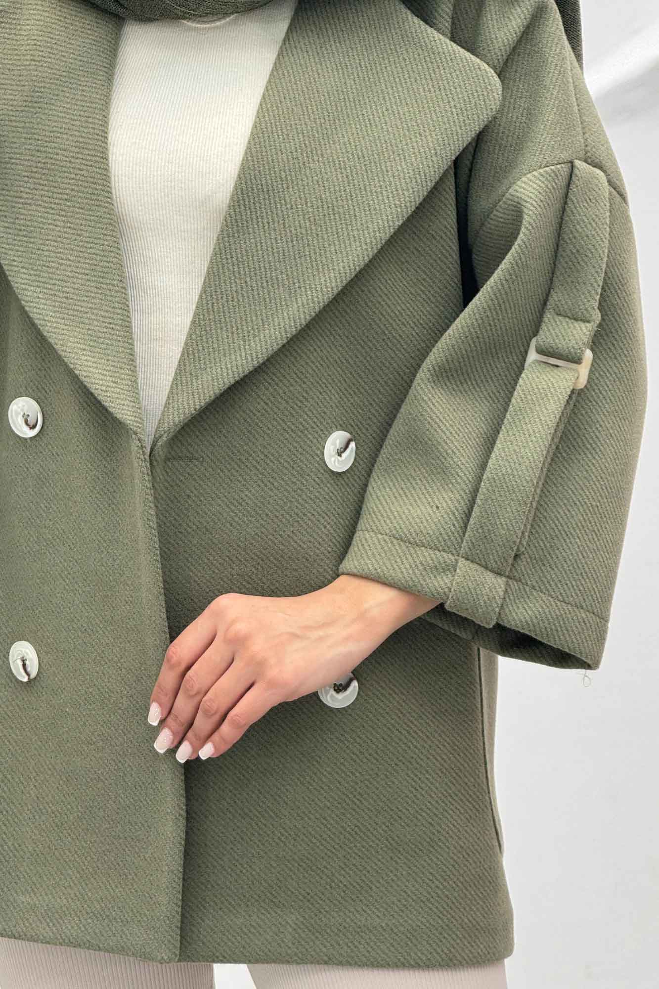 کت آستین سگک دار فوتر جناقی