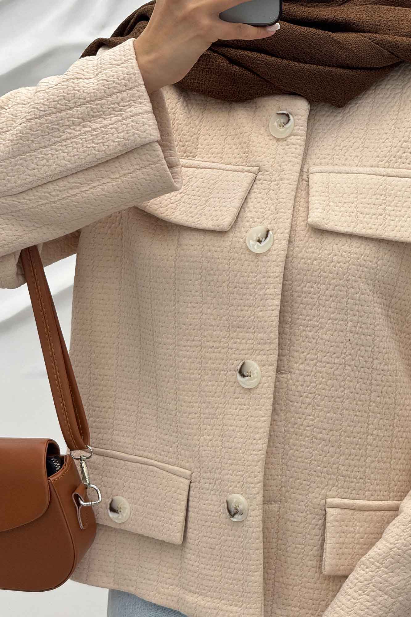 کت چهار در جیب فیتیله زنبوری ملکا