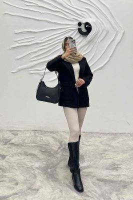 پالتو توییت پشمی  دو جیب پاکتی آنیدا