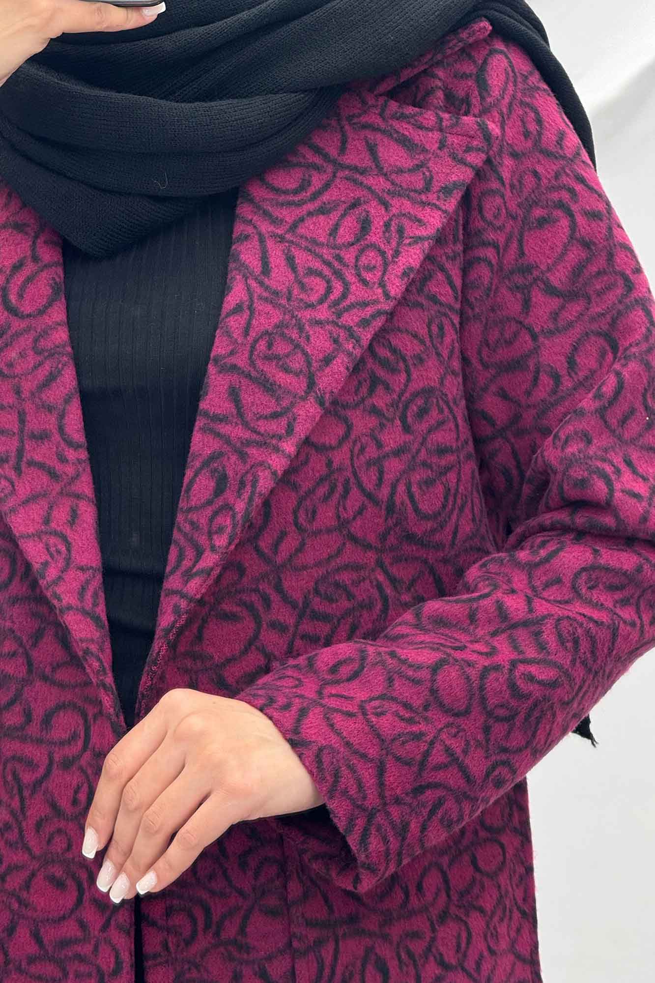 پالتو توییت پشمی  دو جیب پاکتی آنیدا