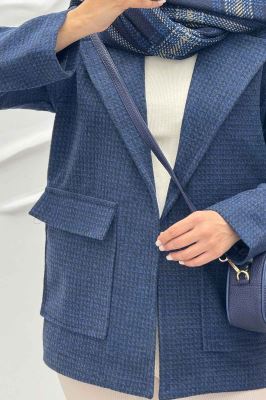 پالتو توییت پشمی  دو جیب پاکتی آنیدا