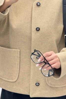 کت یقه گرد دو جیب هلال فوتر روژیا