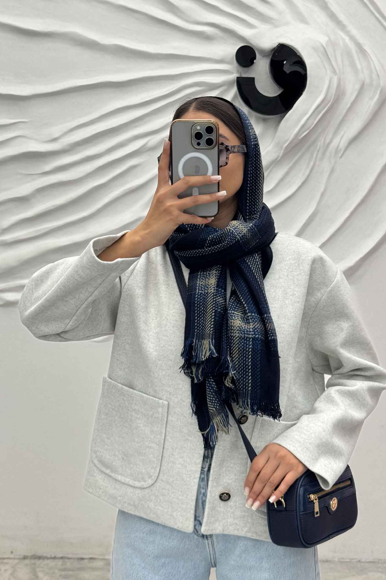 کت یقه گرد دو جیب هلال فوتر روژیا