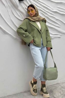 کت کوتاه مینیمال فیتیله زنبوری