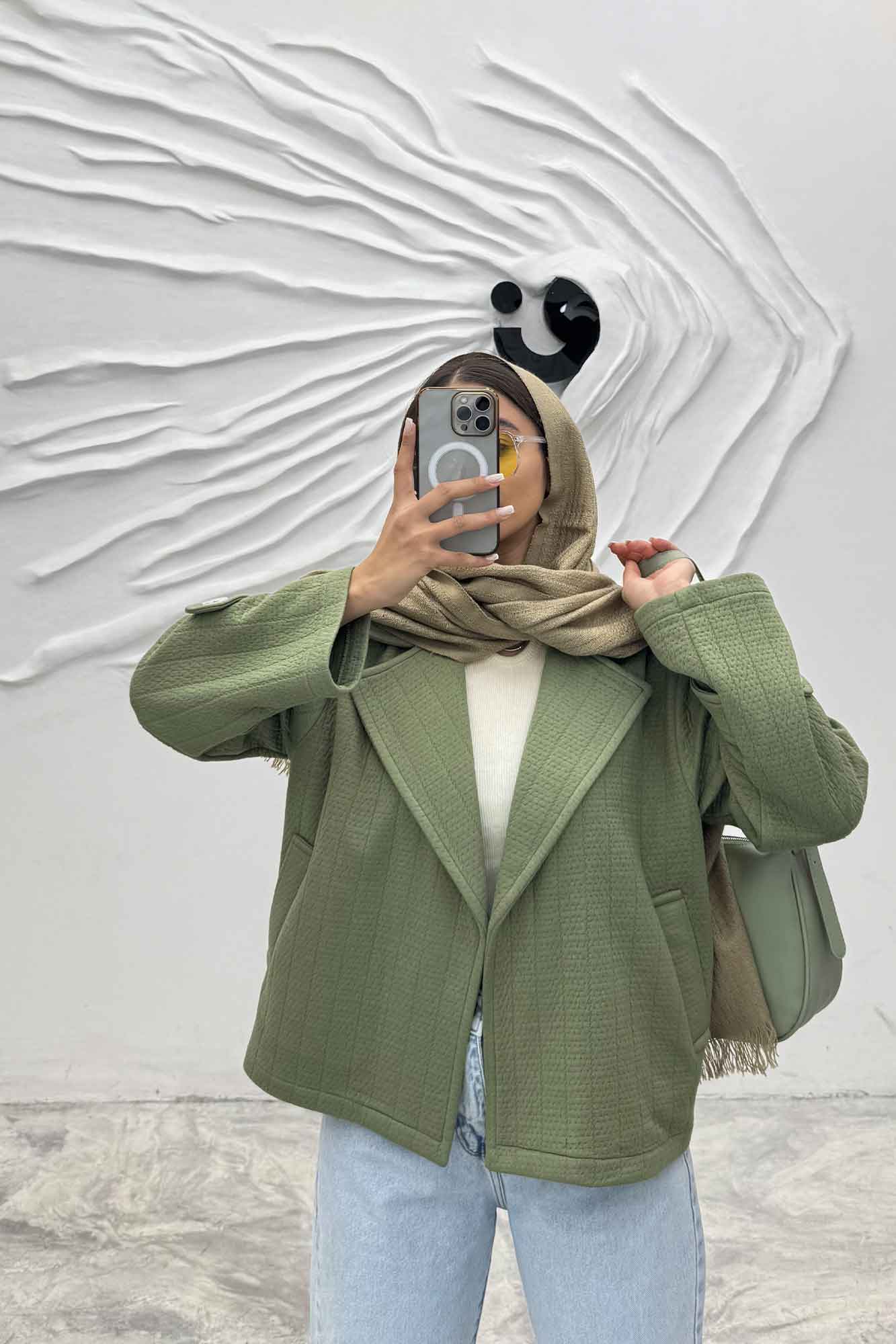 کت کوتاه مینیمال فیتیله زنبوری