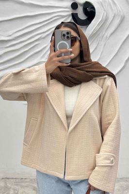 کت کوتاه مینیمال فیتیله زنبوری