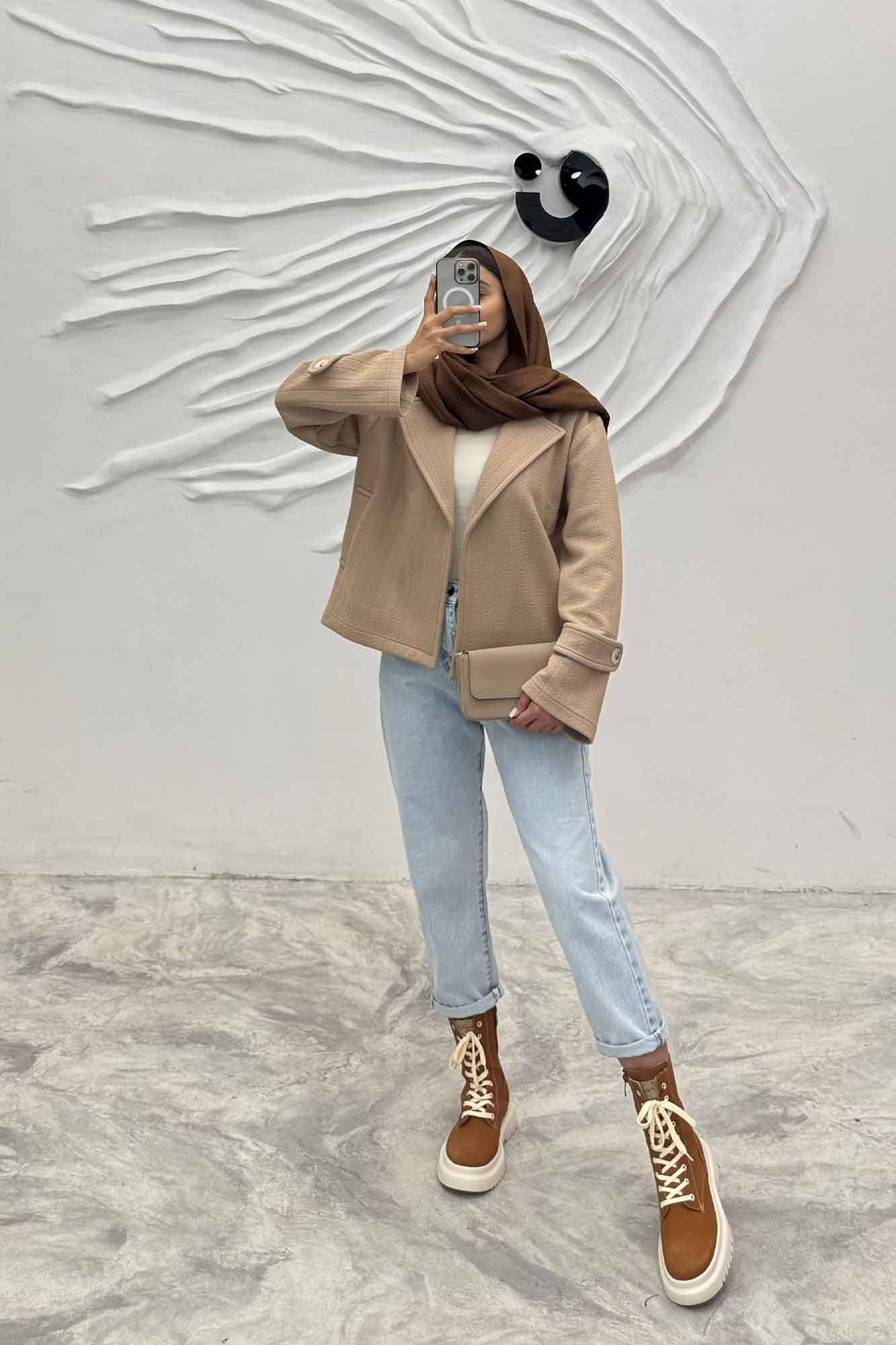 کت کوتاه مینیمال فیتیله زنبوری