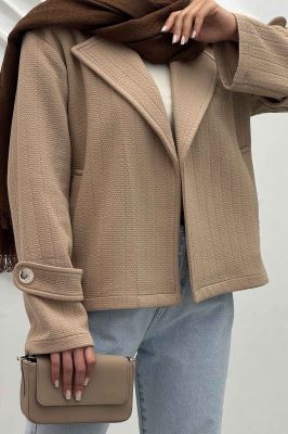 کت کوتاه مینیمال فیتیله زنبوری