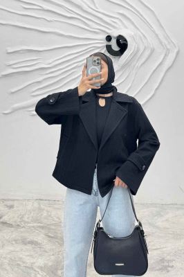 کت کوتاه مینیمال فیتیله زنبوری