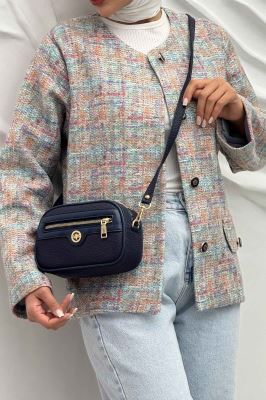 کت یقه گرد لمزور آبرنگی آستردار گلباد