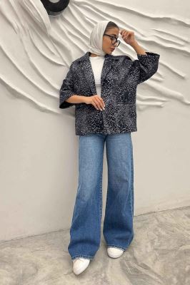 کت آستین سه رب توییت پشمی دو دکمه