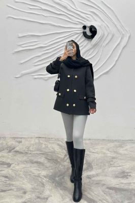 کت فوتر آستر دار آستین طنابی