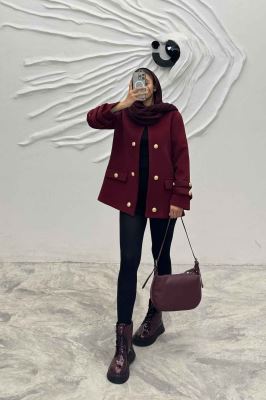 کت فوتر آستر دار آستین طنابی