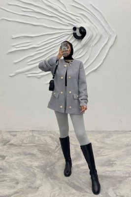 کت فوتر آستر دار آستین طنابی