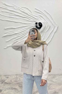 کت لمزور بیسکویتی یقه سه سانت آلیس