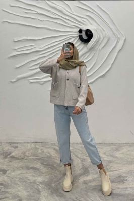 کت لمزور بیسکویتی یقه سه سانت آلیس