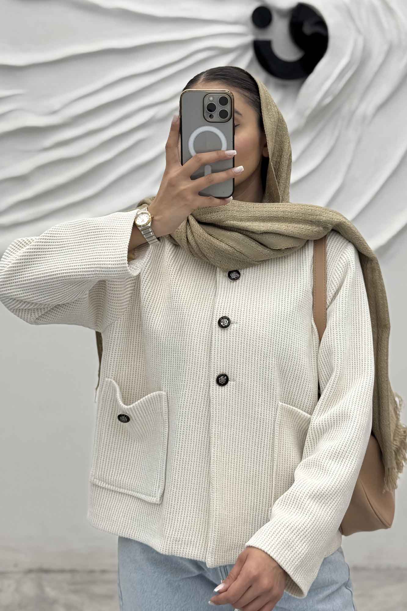 کت لمزور بیسکویتی یقه سه سانت آلیس