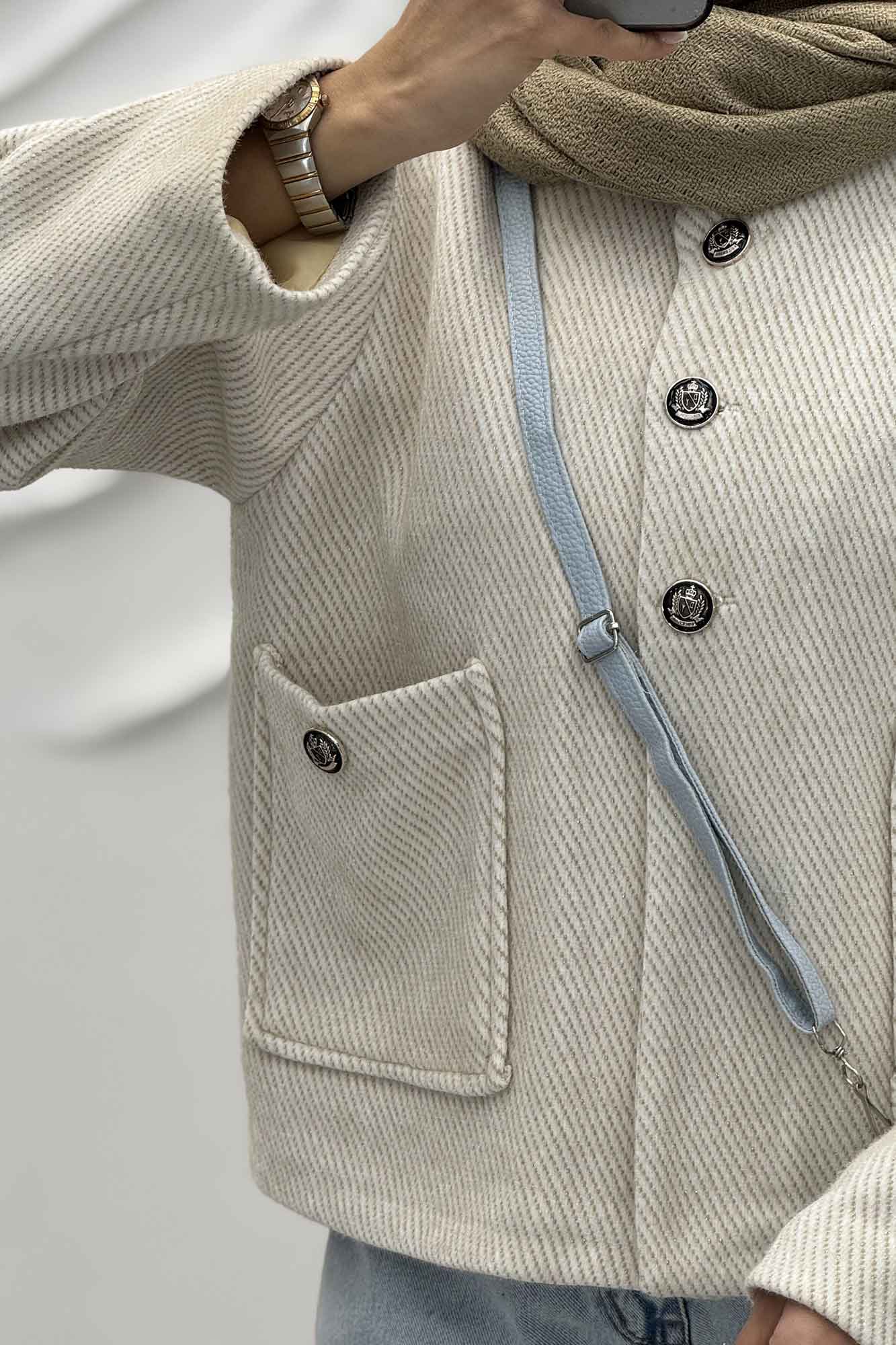 کت لمزور یقه سه سانت سه دکمه ZOYI