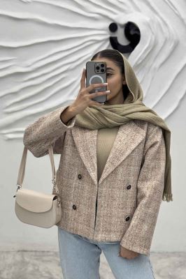 کت چهار دکمه لمزور آبرنگی پری