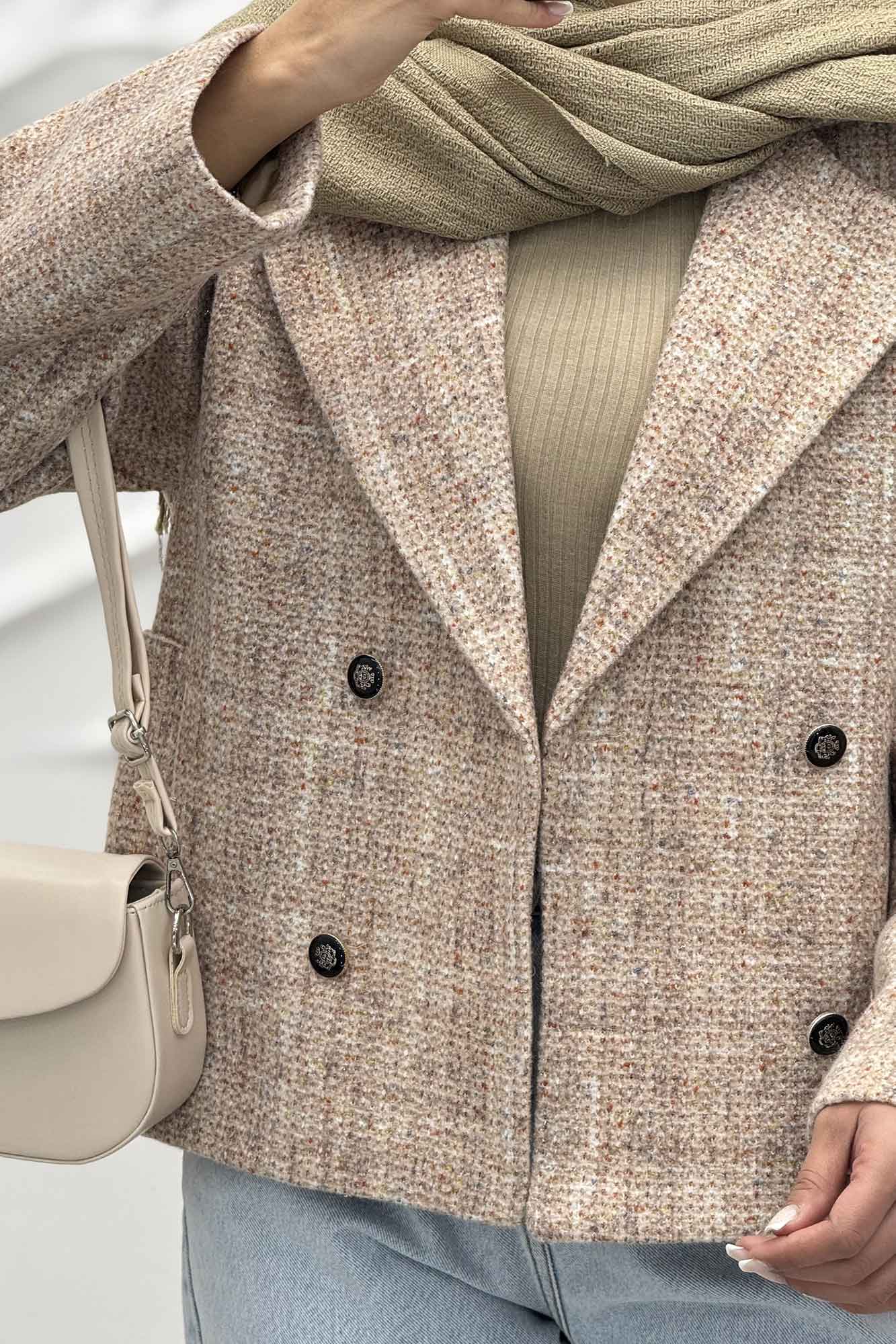 کت چهار دکمه لمزور آبرنگی پری