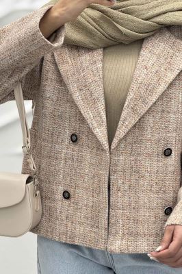 کت چهار دکمه لمزور آبرنگی پری