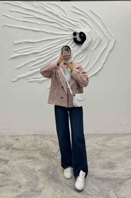 کت چهار دکمه لمزور آبرنگی پری