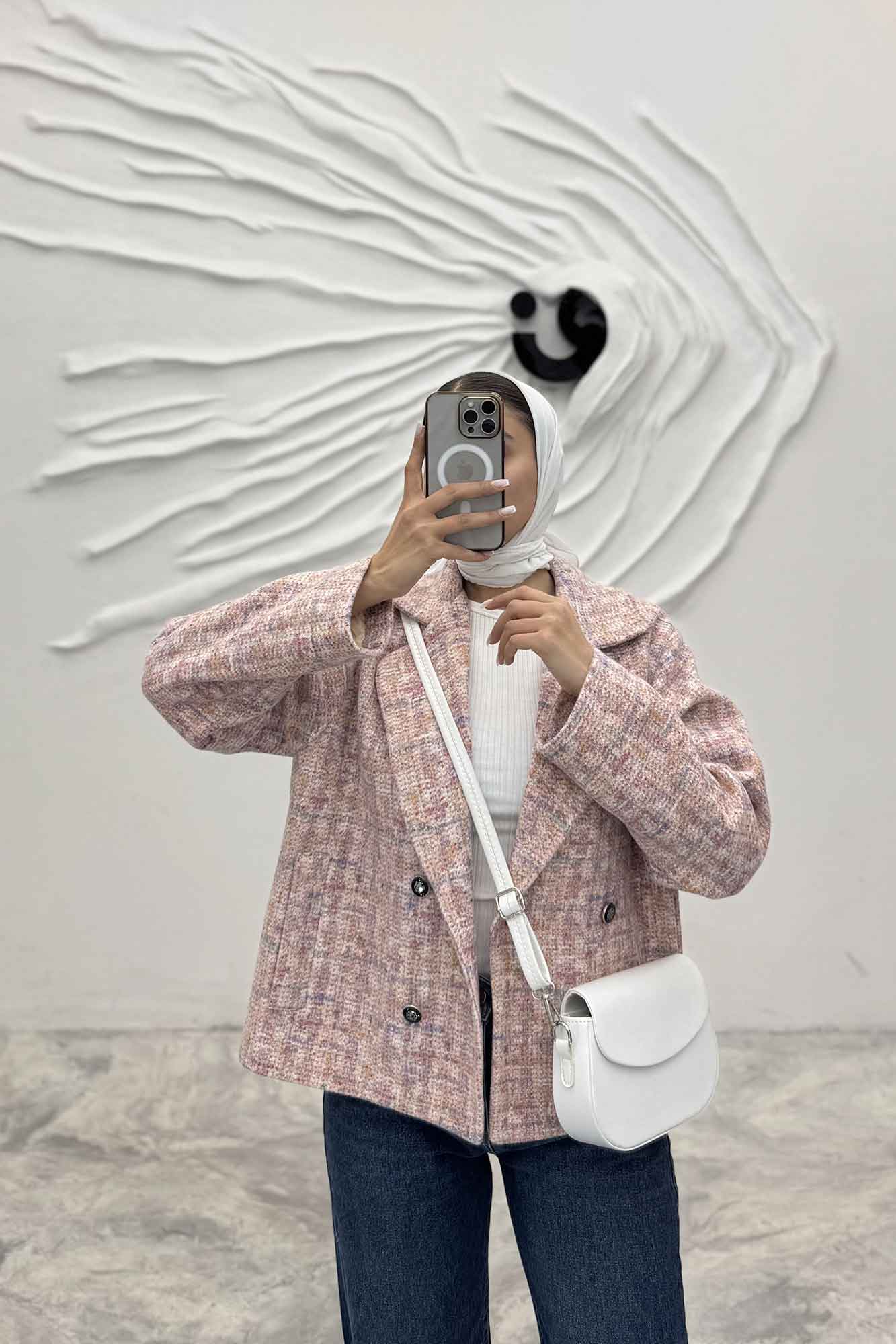 کت چهار دکمه لمزور آبرنگی پری