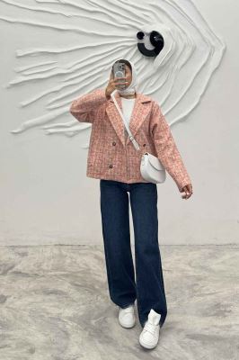 کت چهار دکمه لمزور آبرنگی پری