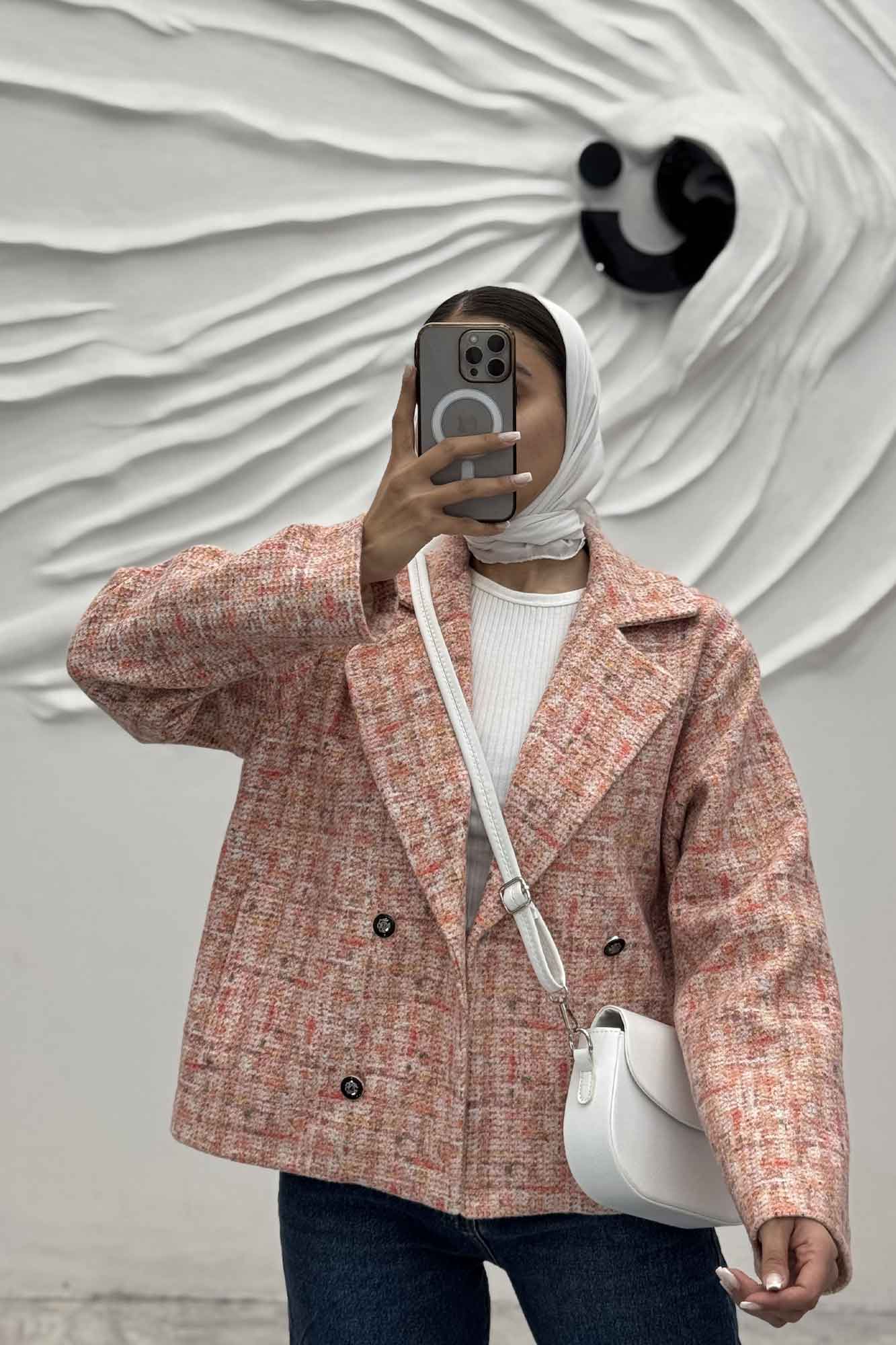 کت چهار دکمه لمزور آبرنگی پری