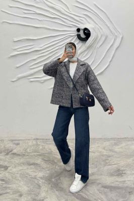 کت چهار دکمه لمزور آبرنگی پری