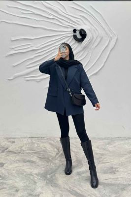 مانتو پاییزه آستردار دیپلمات دو دکمه