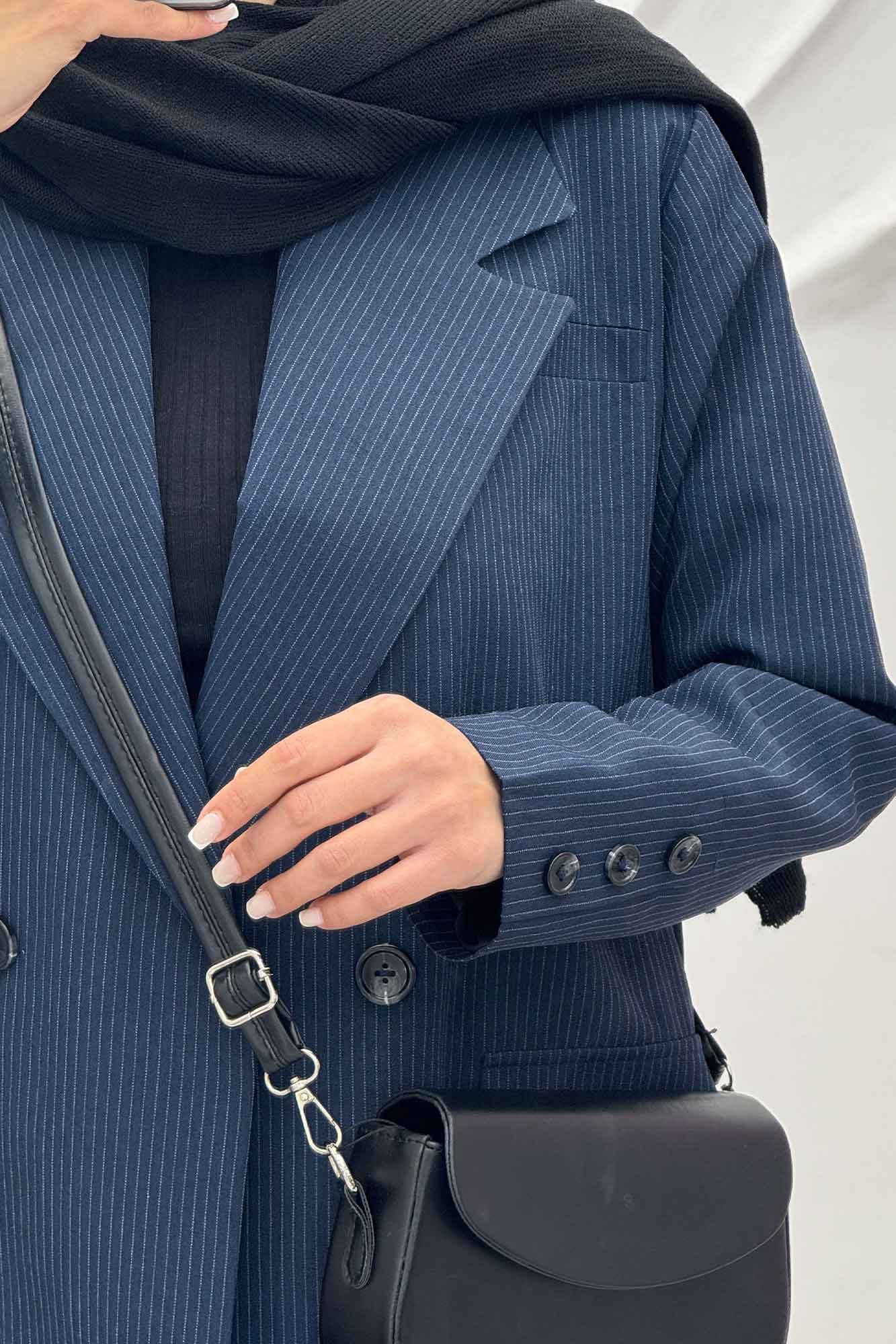 مانتو پاییزه آستردار دیپلمات دو دکمه