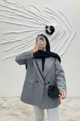 مانتو پاییزه آستردار دیپلمات دو دکمه