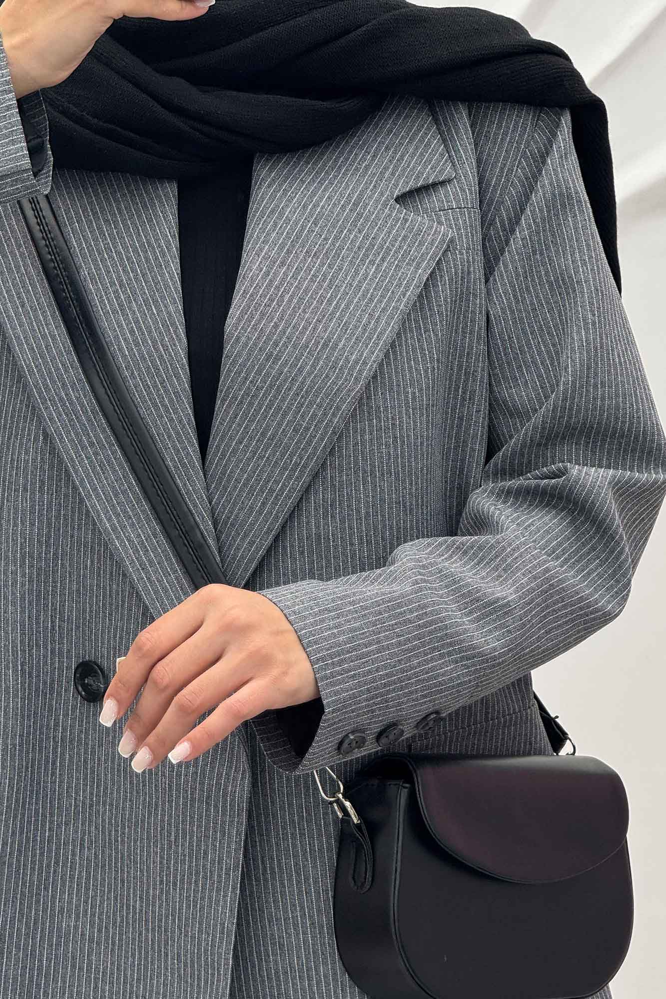 مانتو پاییزه آستردار دیپلمات دو دکمه