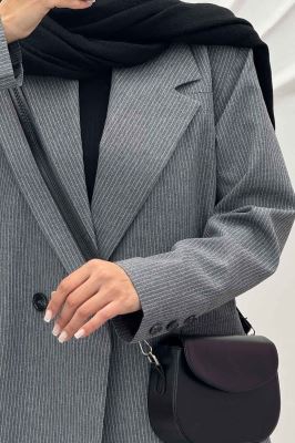 مانتو پاییزه آستردار دیپلمات دو دکمه