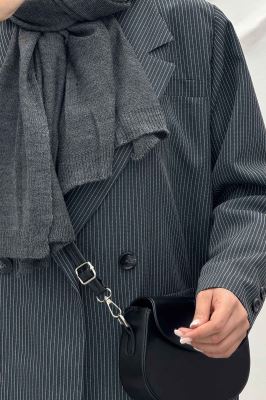 مانتو پاییزه آستردار دیپلمات دو دکمه