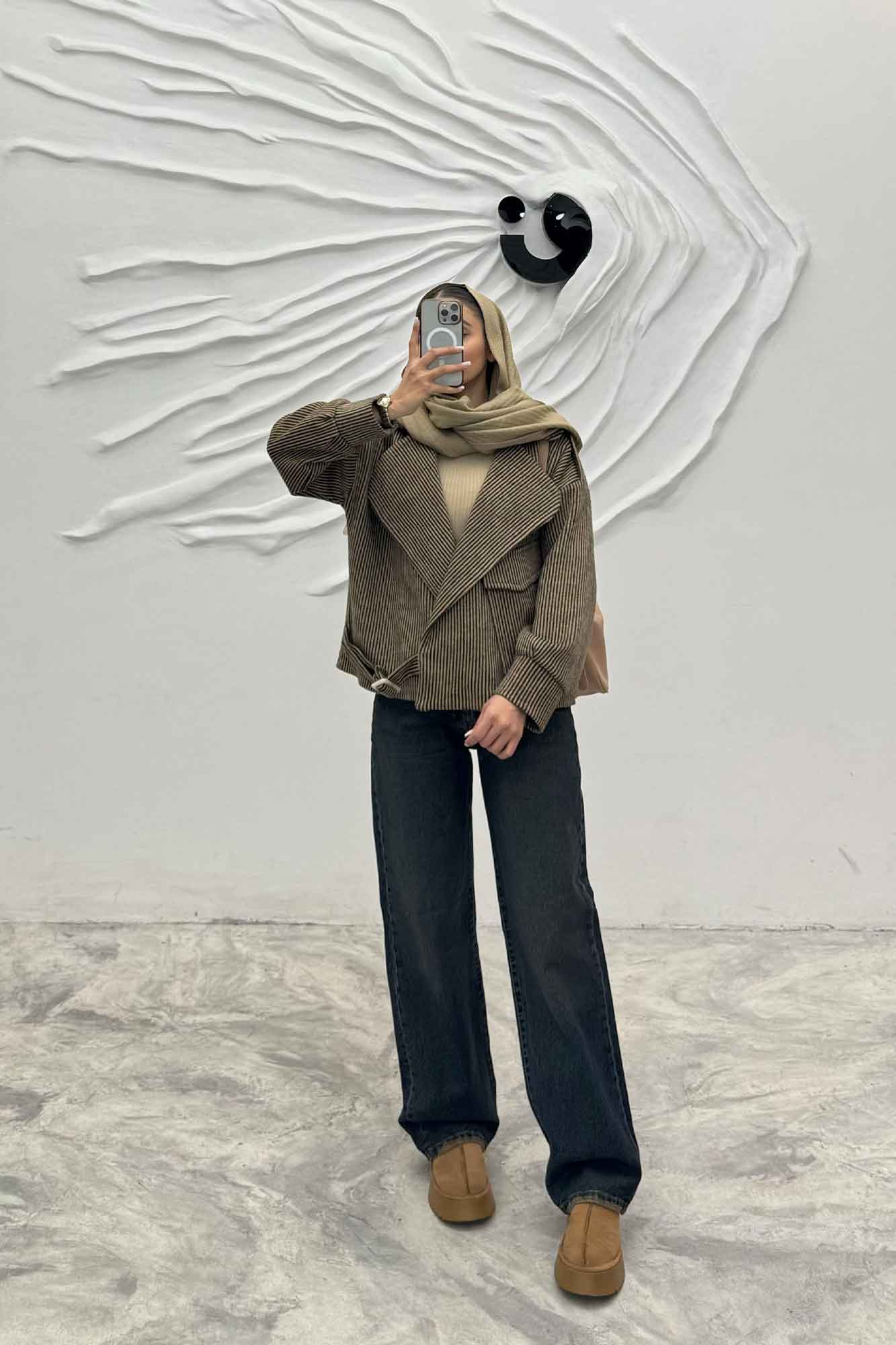 کت تک جیب پاکتی پایین سگک توییت پشمی